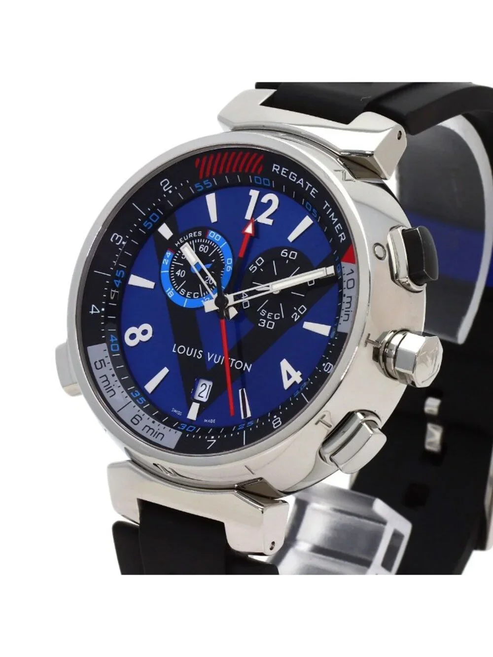 Louis Vuitton Tambour Cup Regatta Watch SS Rubber